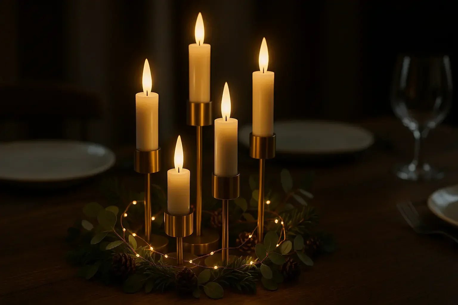 Centre de table lumineux : bougeoirs design & LED