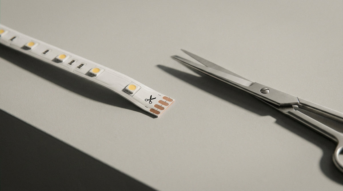 Peut-on couper un ruban LED ? La méthode, repère par repère