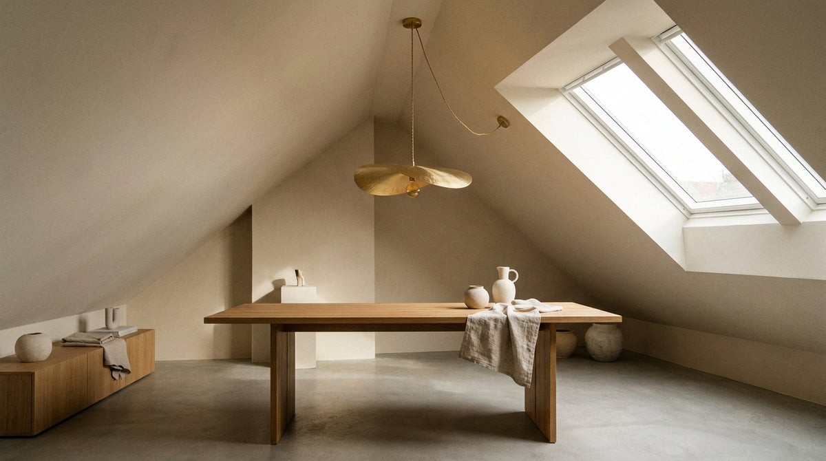 Quel luminaire suspendre à un plafond en pente ?