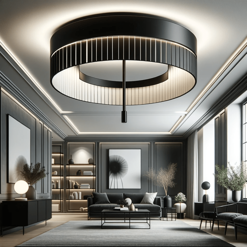 Transformez votre Espace : Installation Facile d'un Plafonnier Noir