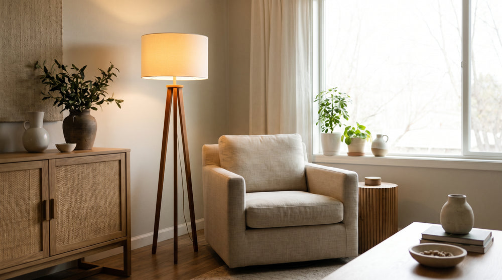 Lampadaire arqué