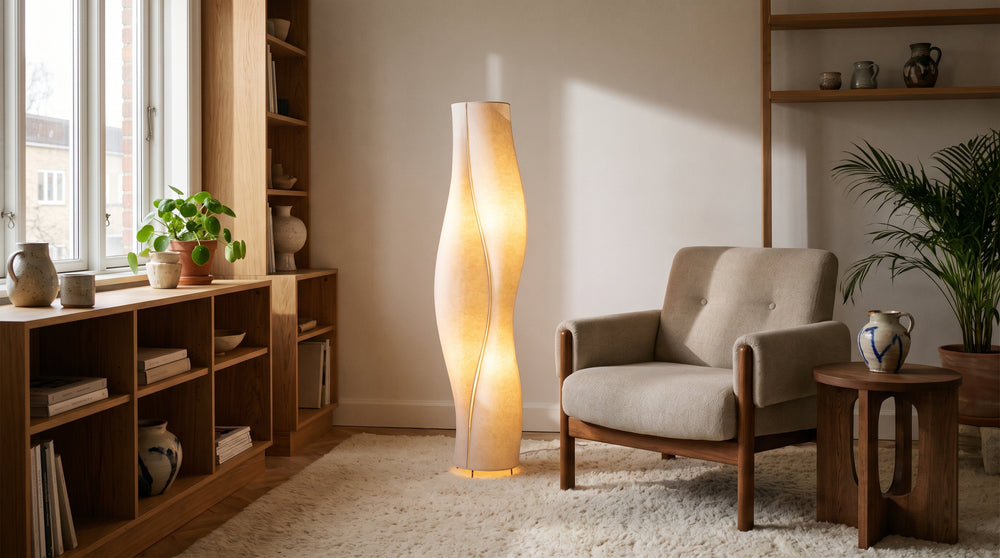 Lampadaire beige