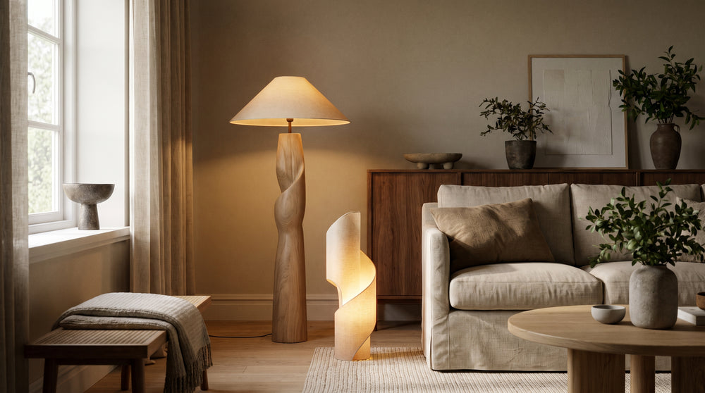 Lampadaire jaune