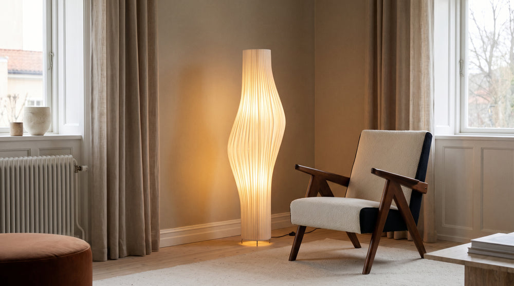 Lampadaires coloris rouge design