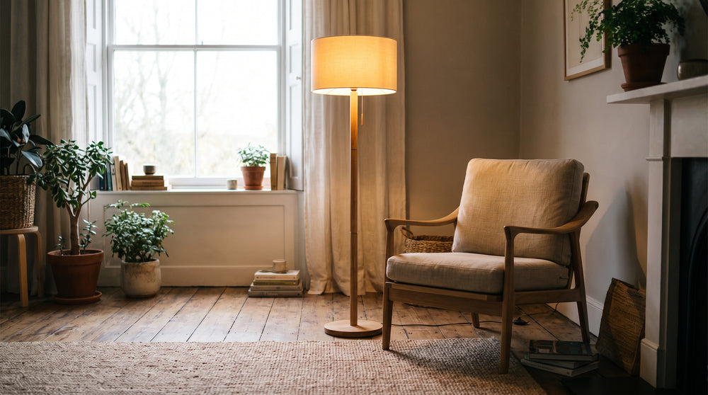 Lampadaires en bois pour salon