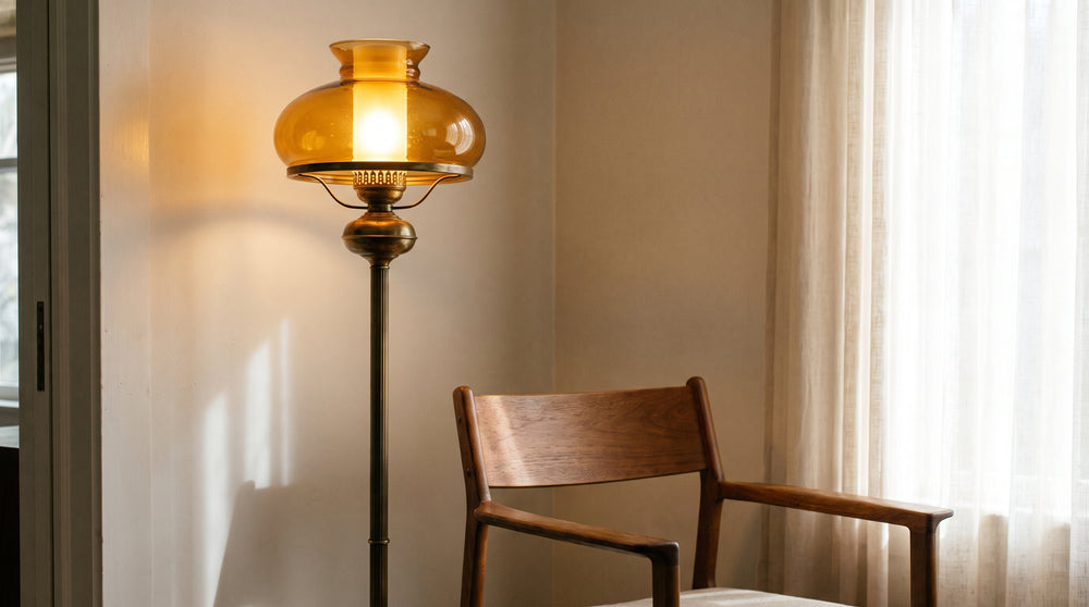 Lampadaires en bois vintage