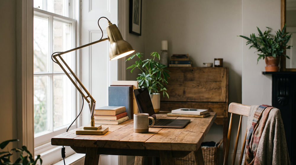 Lampes à poser coloris vert pour bureau