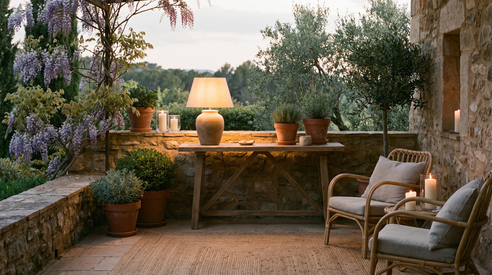 Lampes à poser d'extérieur solaires pour terrasse