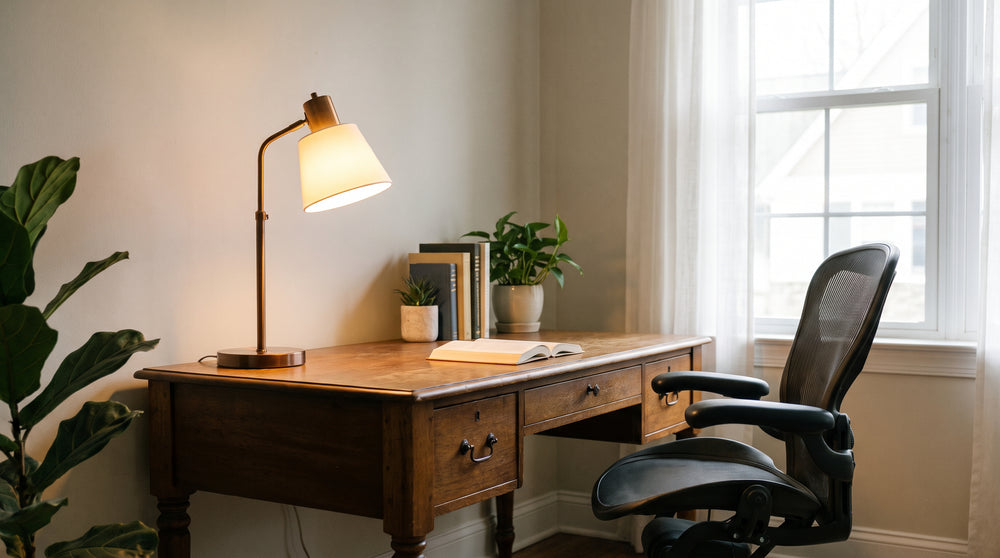 Lampes à poser en bois pour bureau