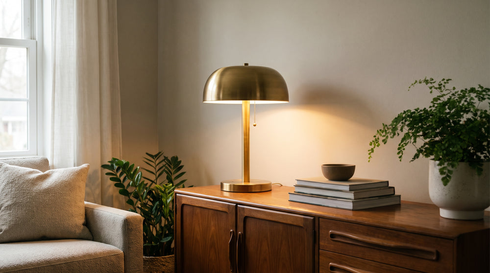Lampes à poser en bronze et laiton