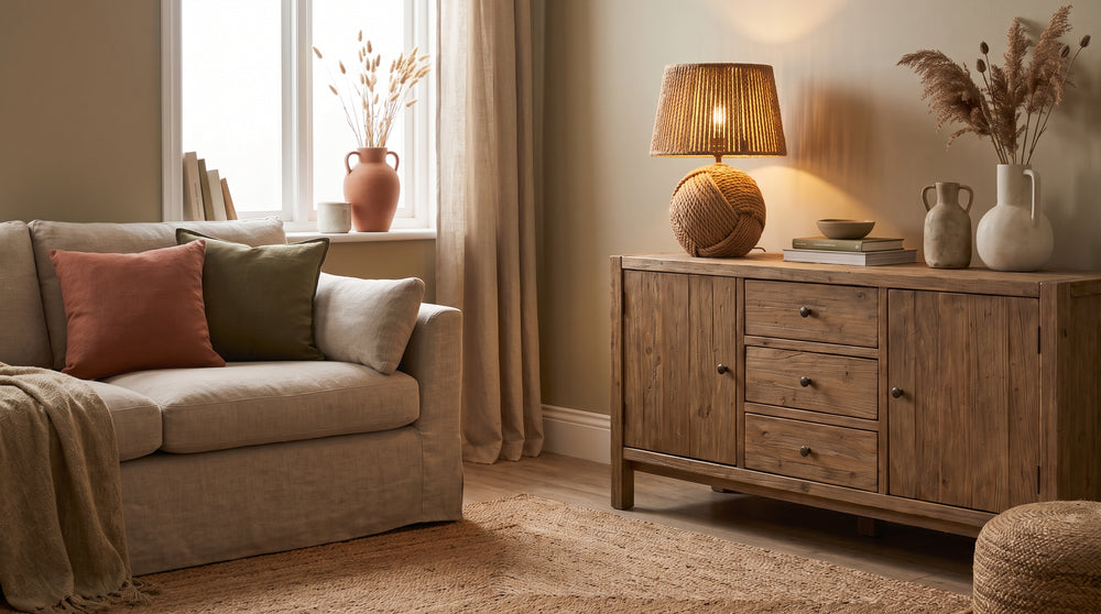 Lampes à poser en corde