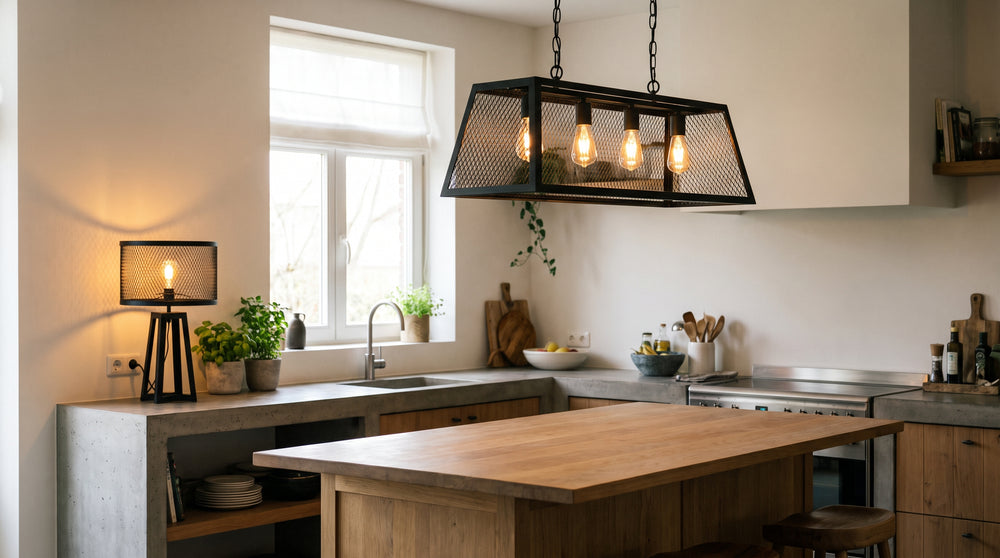 Luminaires style industriel pour cuisine
