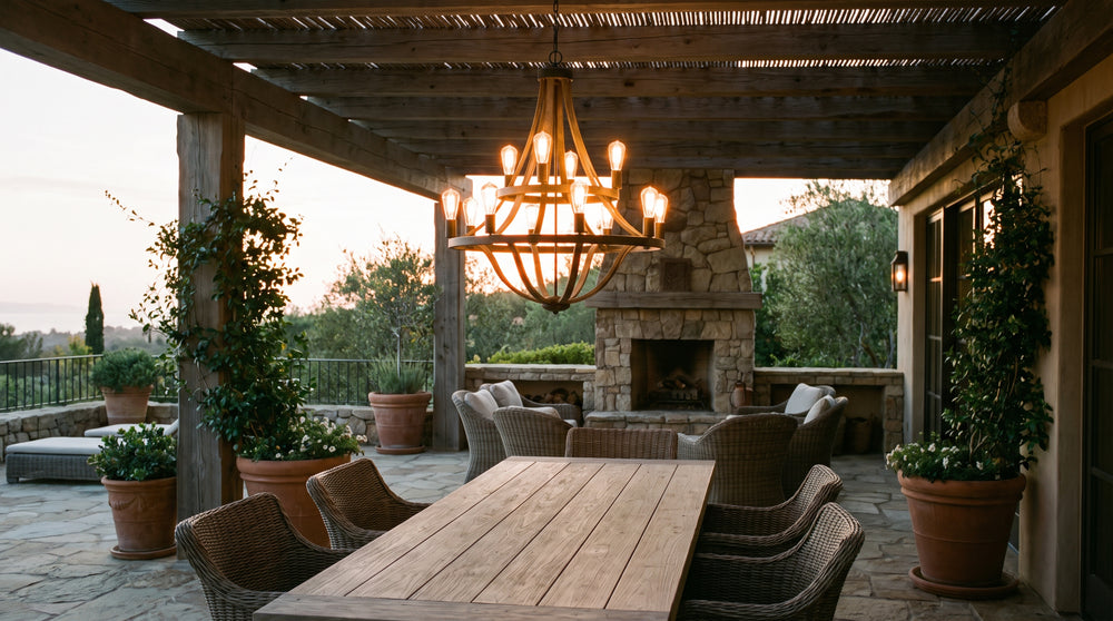Lustres d'extérieur pour terrasse