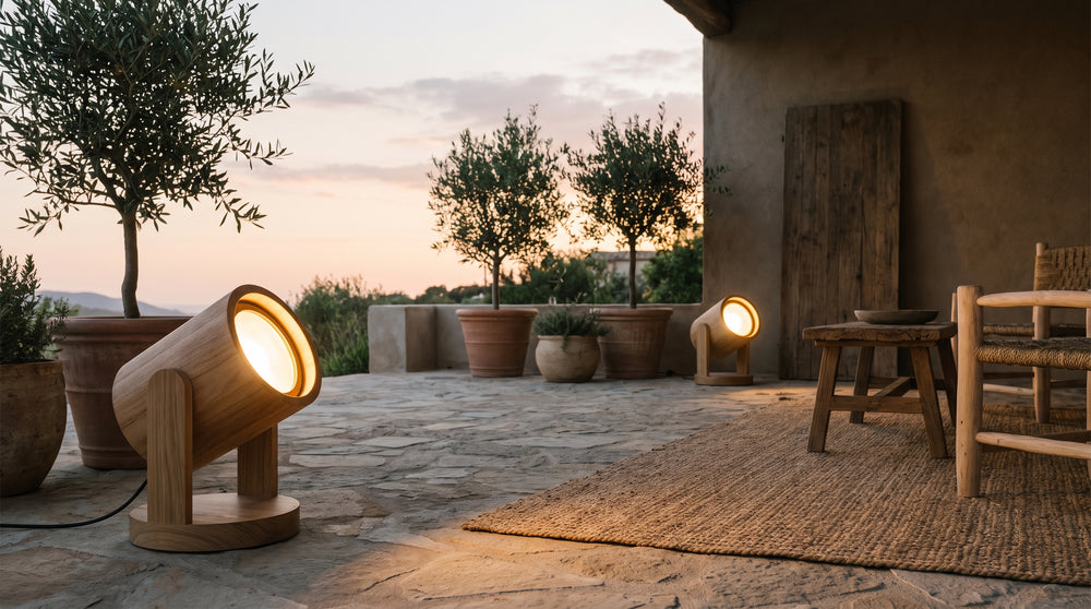 Spots d'extérieur en bois