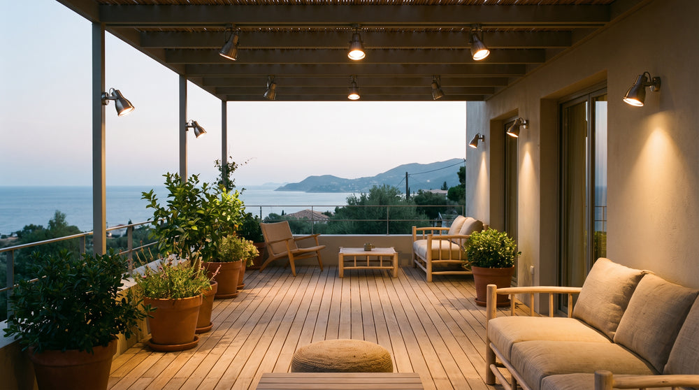 Spots solaires pour terrasse