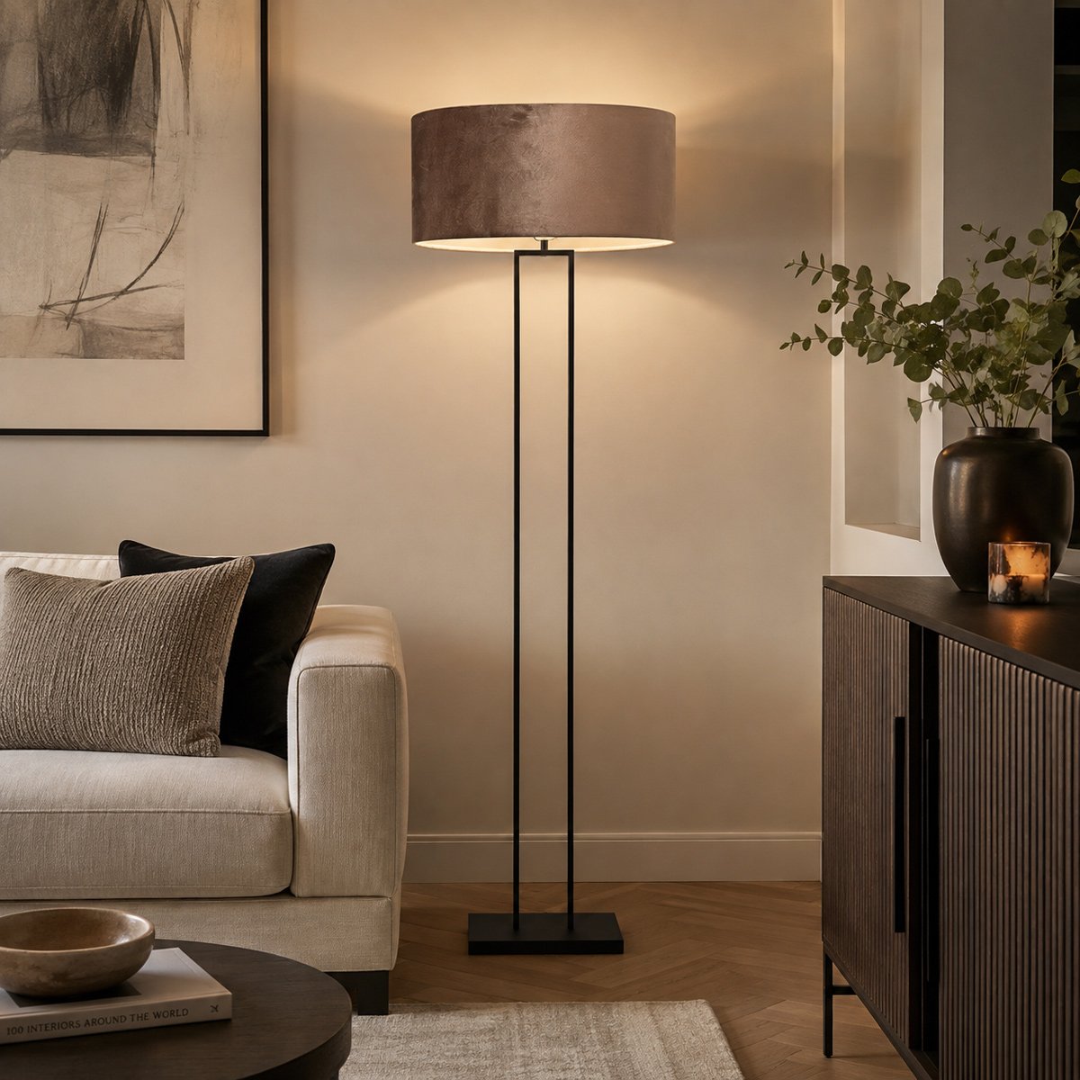 Lampadaire Stang noir