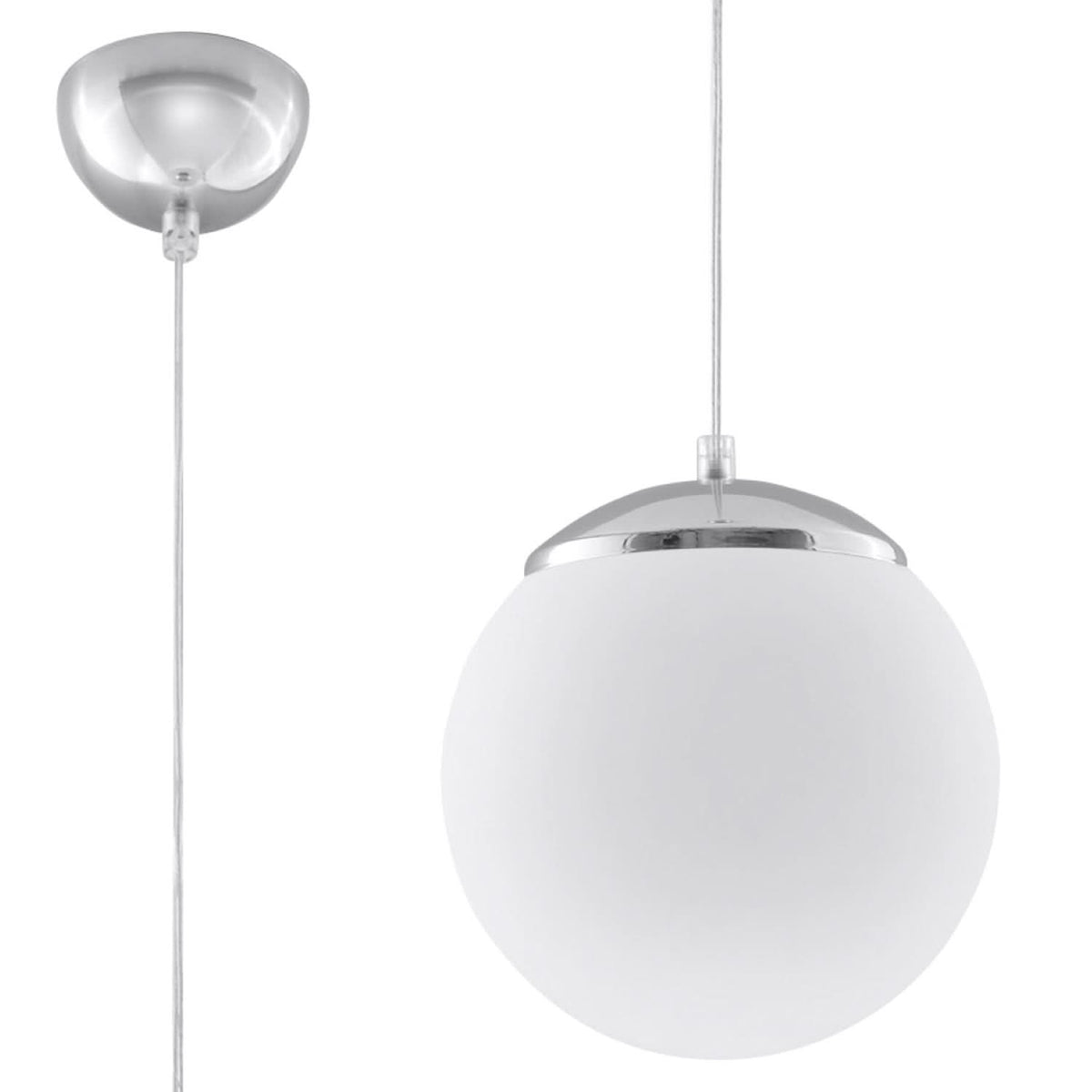 Lampe pendante UGO 20 Blanc / chromé