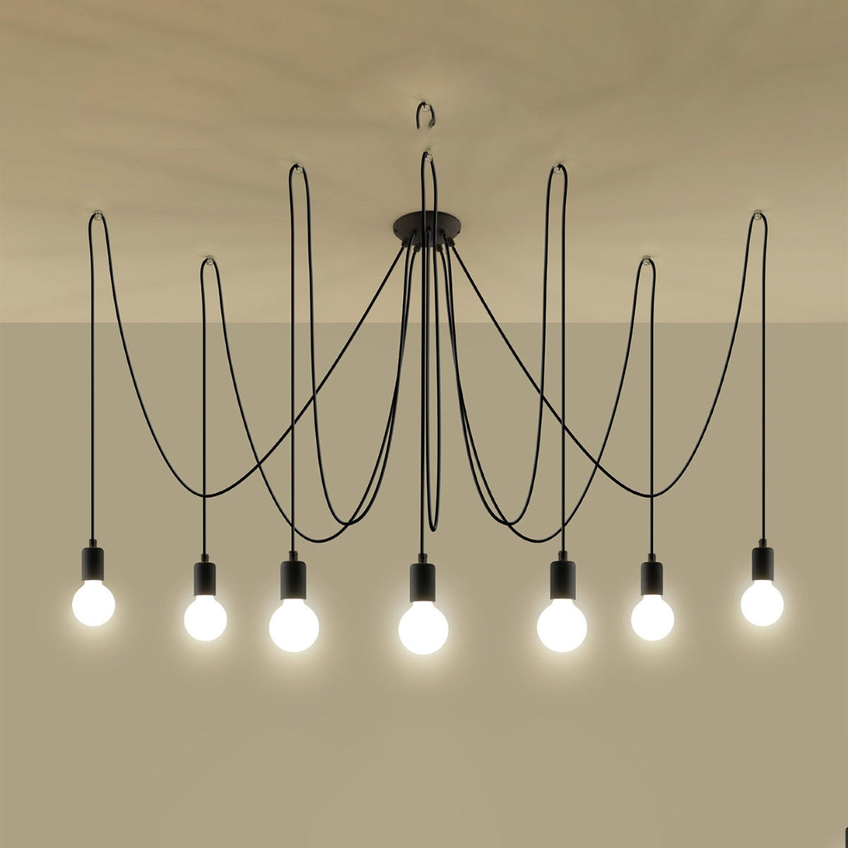 Lustre EDISON 7 noir