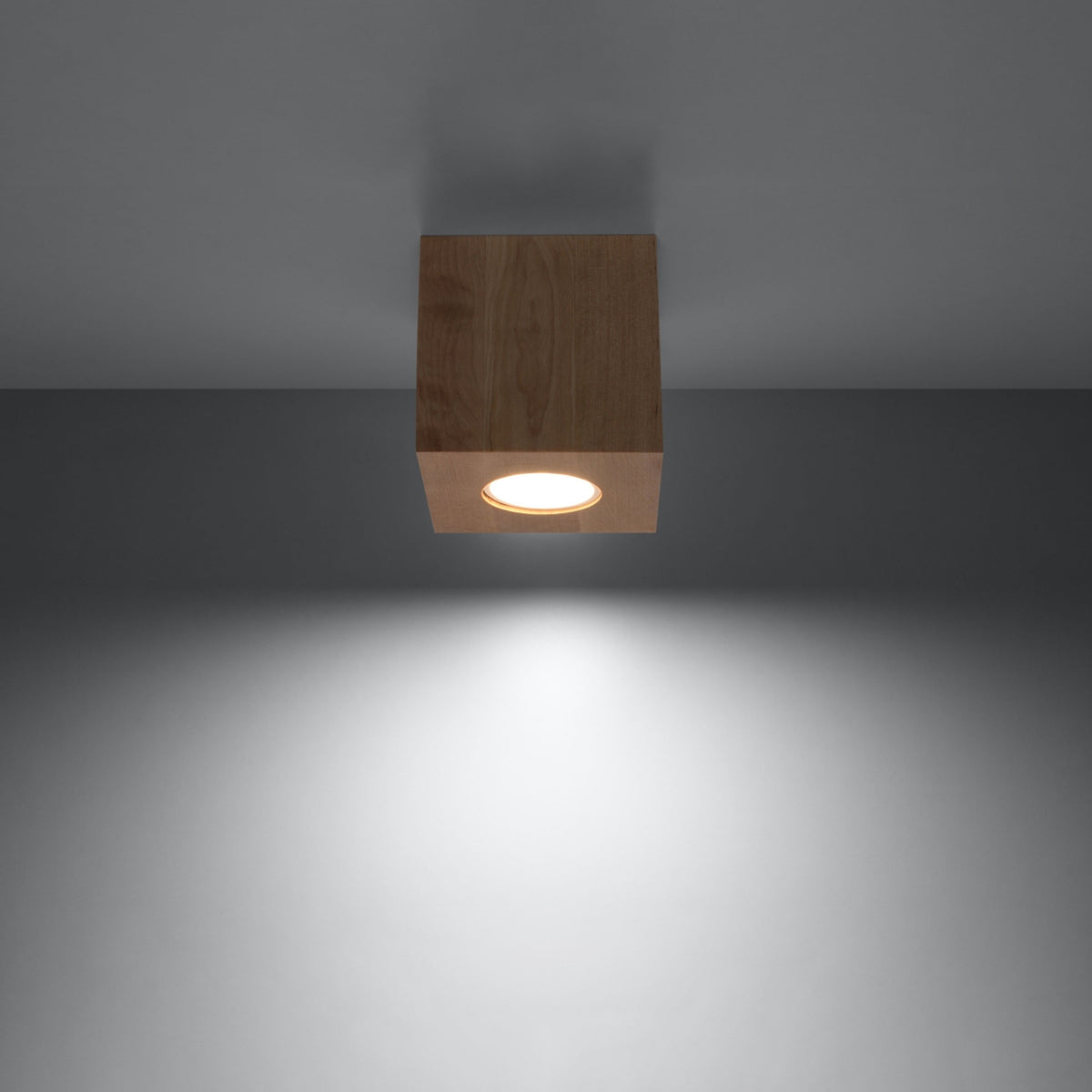 Plafonnier QUAD en bois naturel