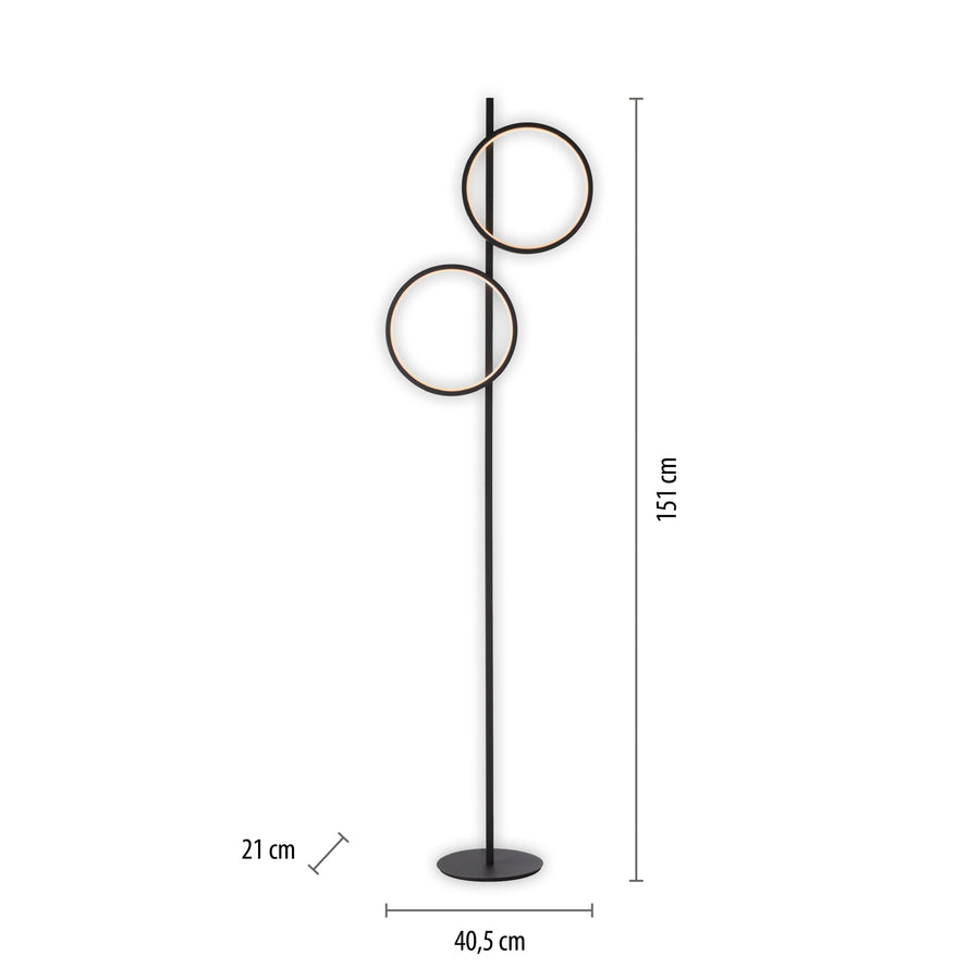 Lampadaire Mini Ritus noir