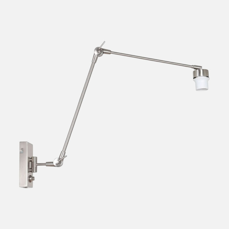 Applique murale orientable acier brossé, bras pivotant liseuse | Orély