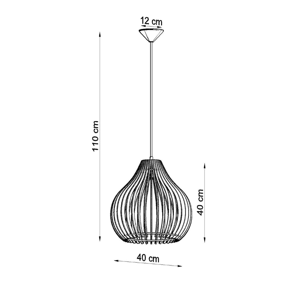 Lampe suspendue APRILLA bois