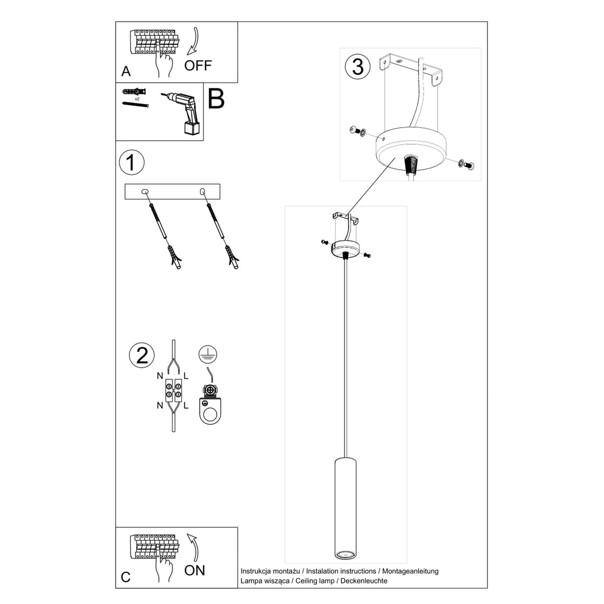 Lampe suspendue LUVO 1