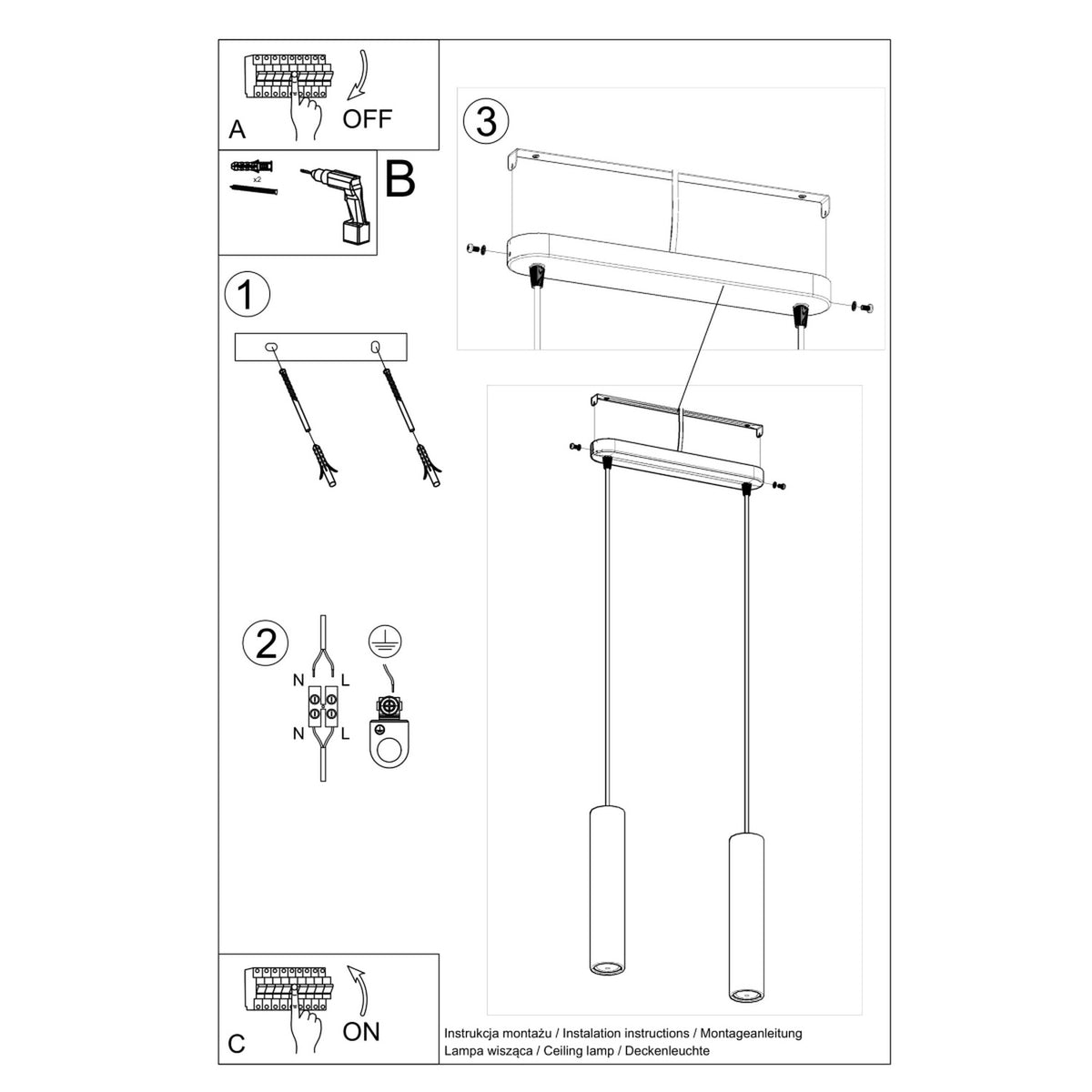 Lampe suspendue LUVO 2