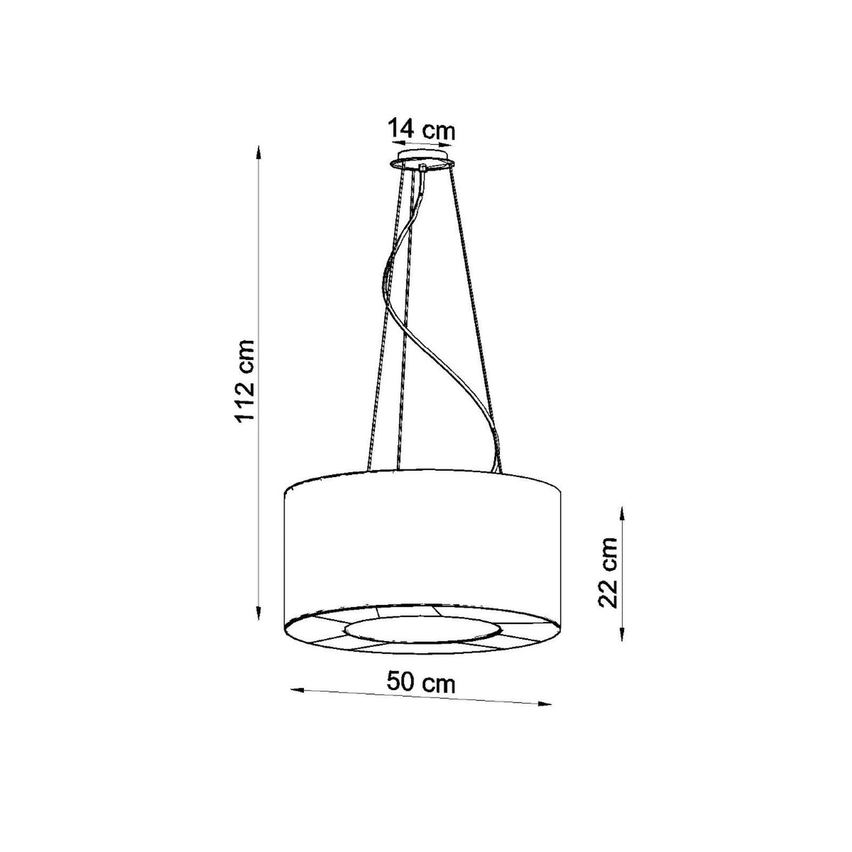 Lustre SATURNO 50 noir