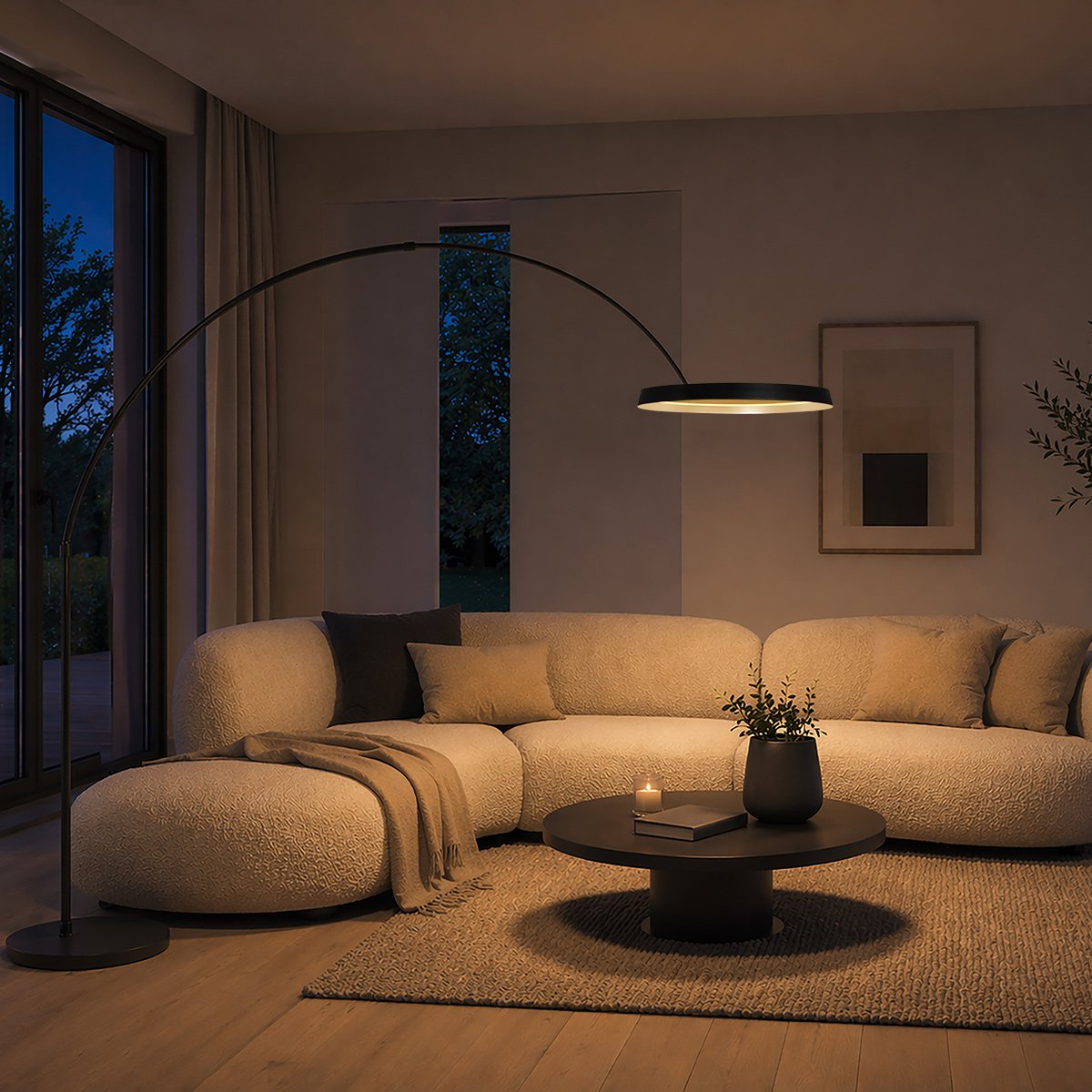 Lampadaire Ringlux noir