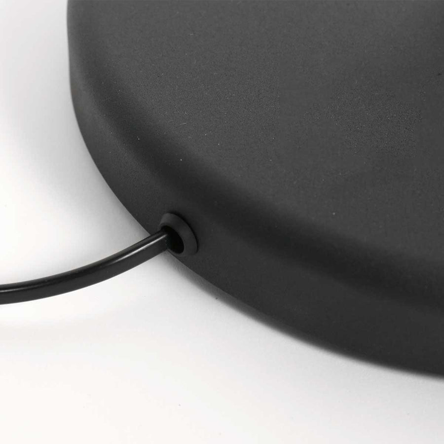 Lampadaire FloraWave noir, abat-jour crème clair Ø30 cm