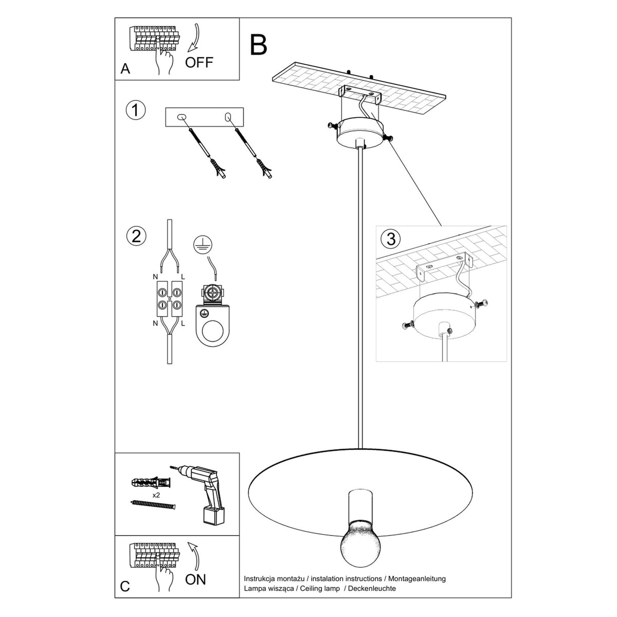 Lampe suspendue FLAVIO