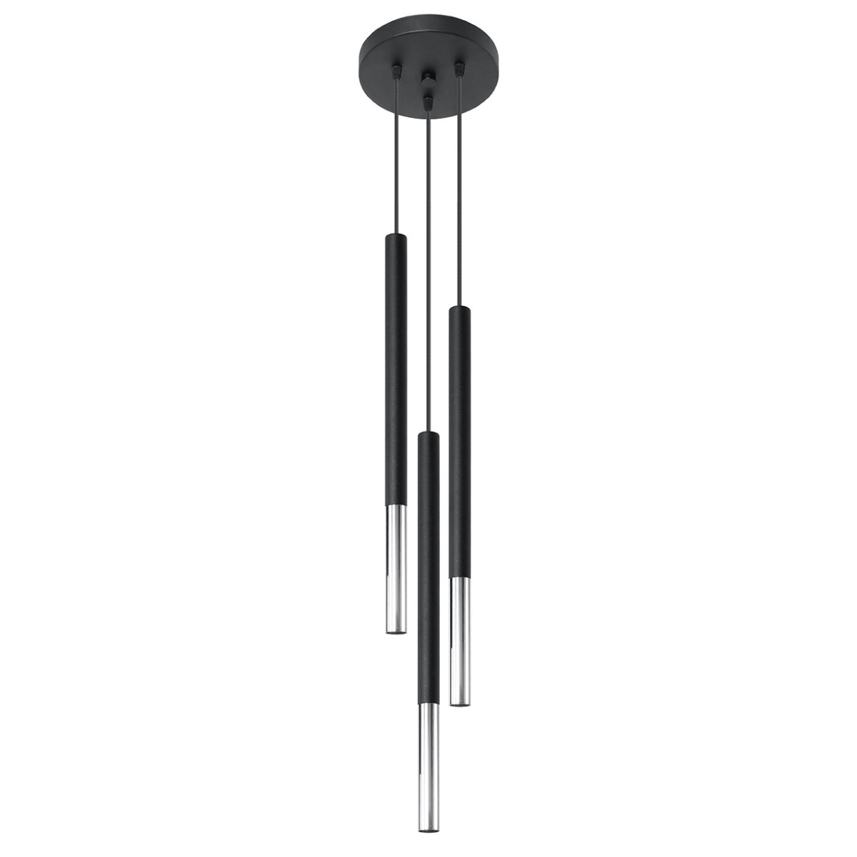 Lampe suspendue MOZAICA 3P Noir / chromé