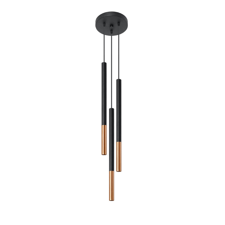 Lampe suspendue MOZAICA 3P Noir / cuivre