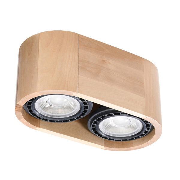 Plafonnier BASIC 2 bois naturel