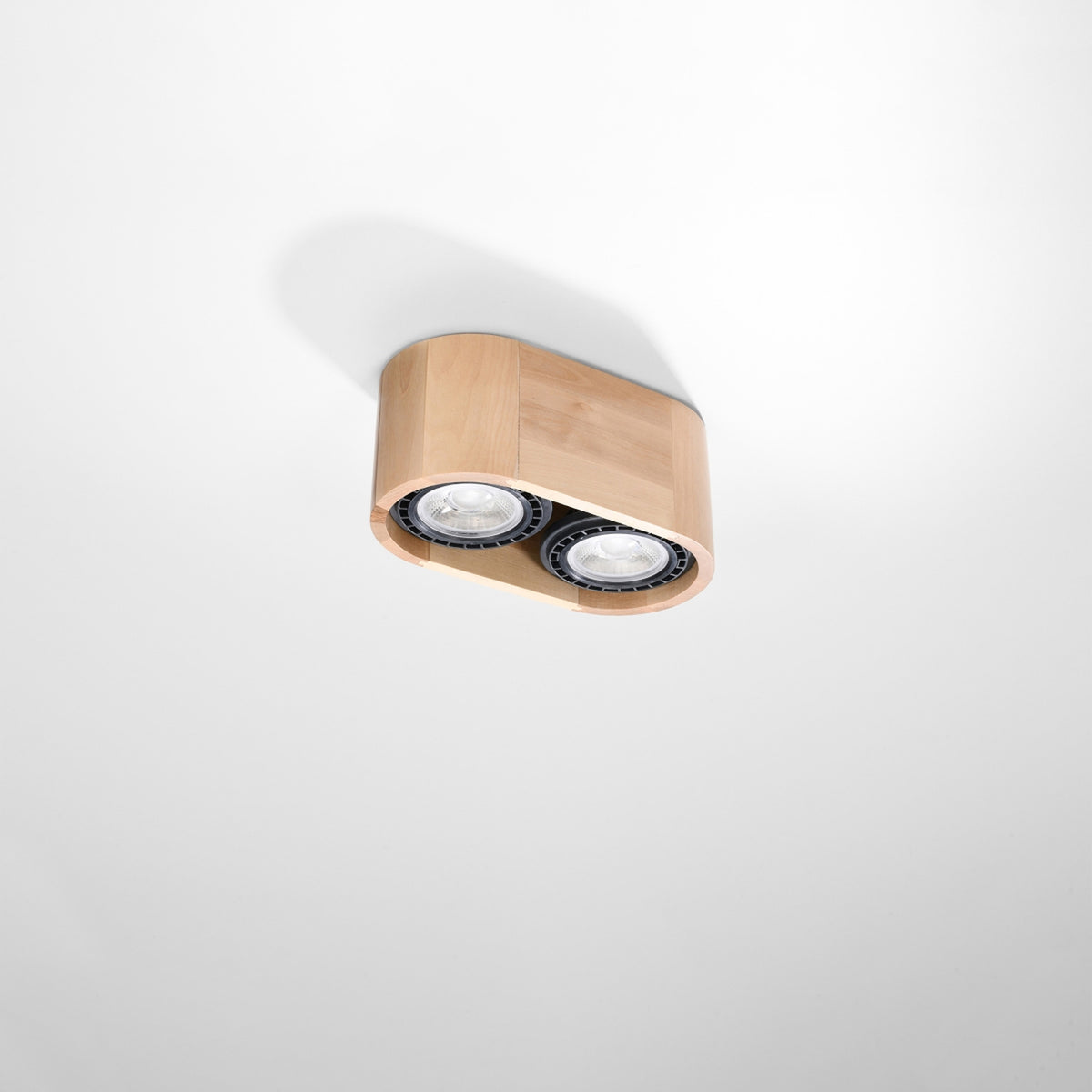 Plafonnier BASIC 2 bois naturel