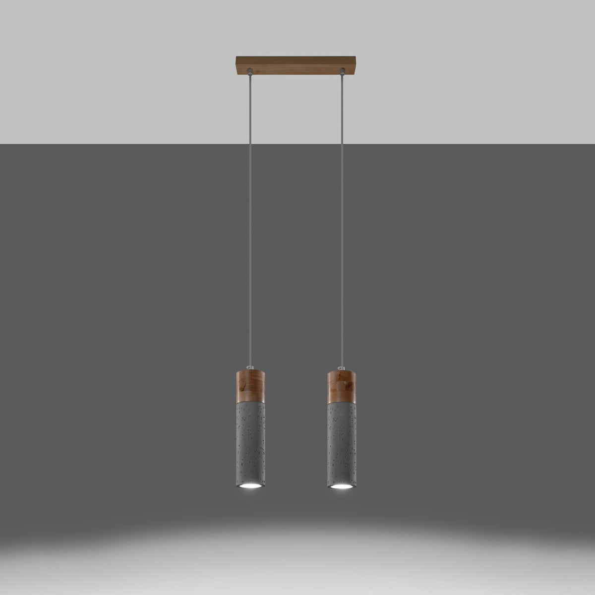 Lampe suspendue ZANE 2 gris
