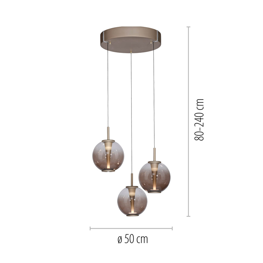 Suspension Pure E-Infinity marron, L 50 cm