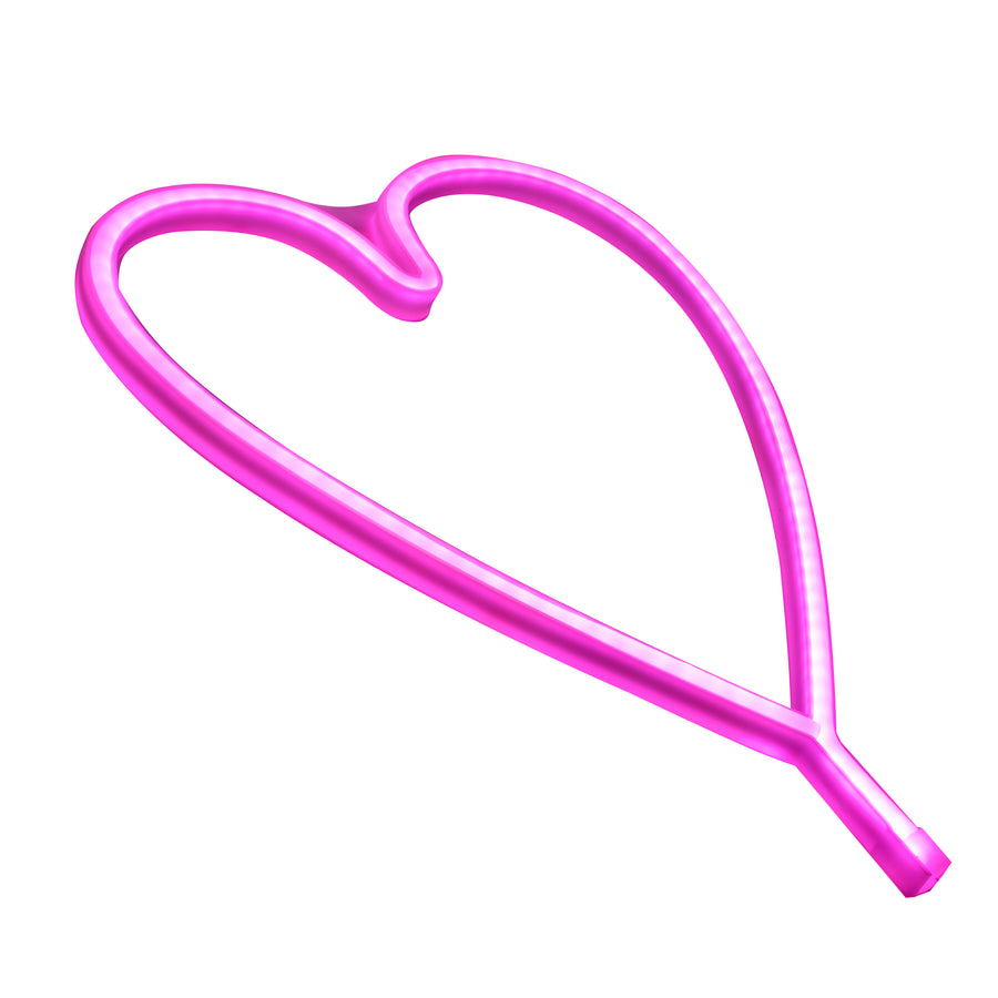 Applique murale Neon-Herz rose