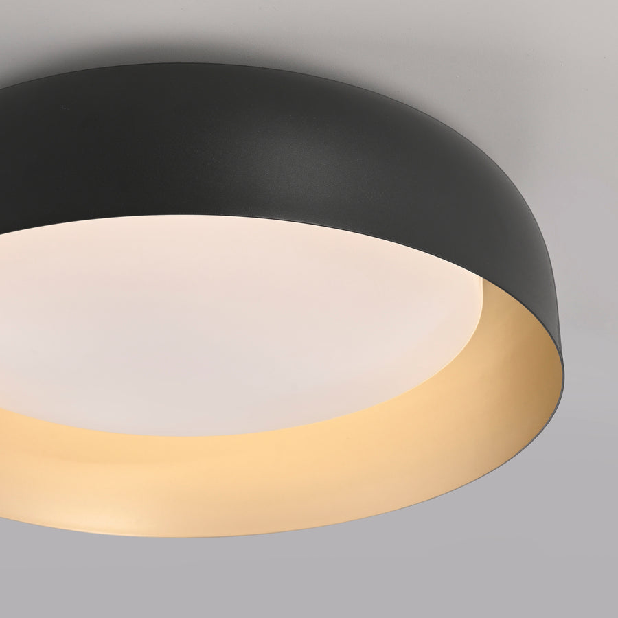 Plafonnier Osko noir et doré, L 40 cm
