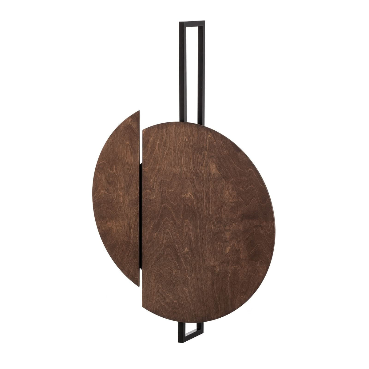 Applique murale Sunset C en bois, brun foncé et noir, 2 lumières, hauteur 80 cm