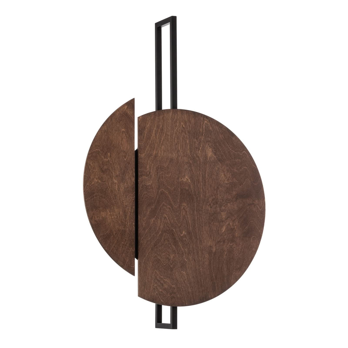 Applique murale Sunset C en bois, brun foncé et noir, 2 lumières, hauteur 80 cm
