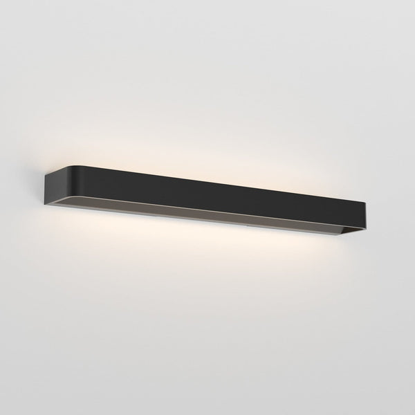 Applique murale LED Frame W3 2 en aluminium, noir mat, hauteur 4,8 cm