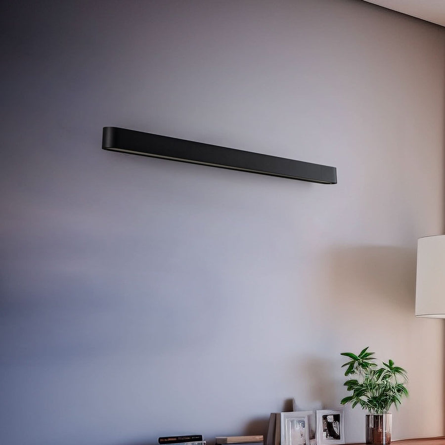 Applique murale Soft en aluminium, graphite, hauteur 6 cm, 3000 K, 16 W