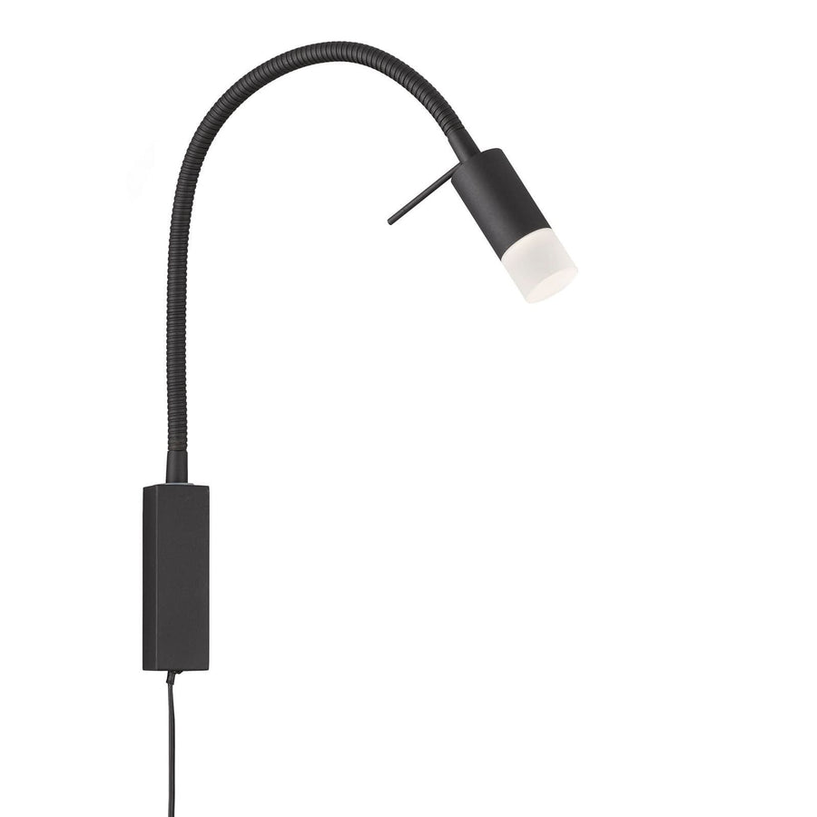 Applique murale LED Seng en métal, noir et blanc, hauteur 40 cm