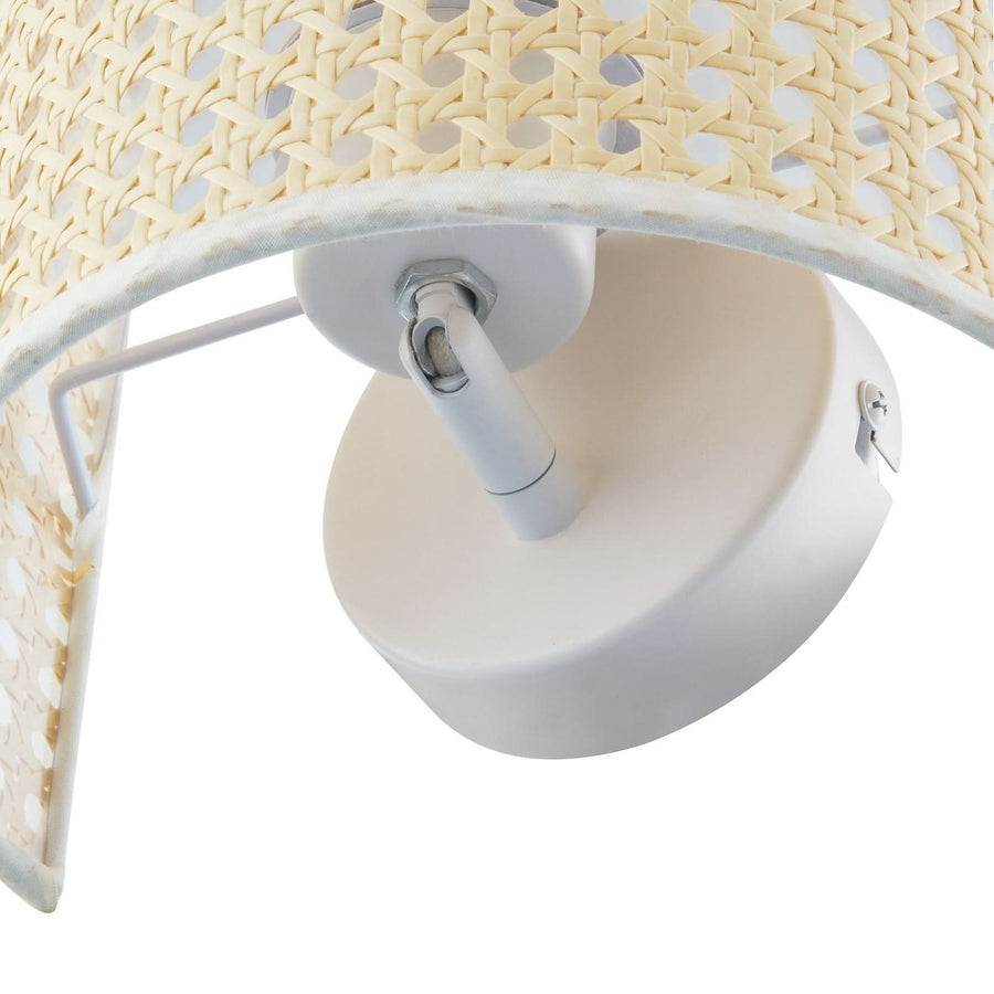 Applique murale Lautaro en bambou, beige, hauteur 25 cm
