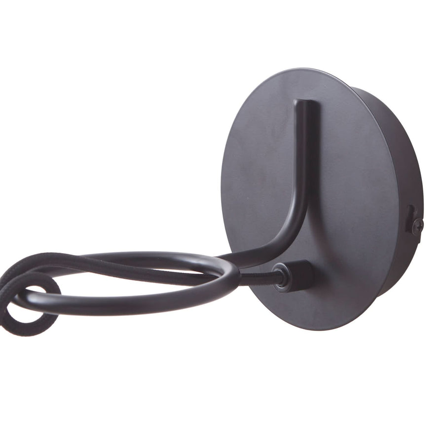 Applique murale Elira en métal, noir, Ø 10 cm