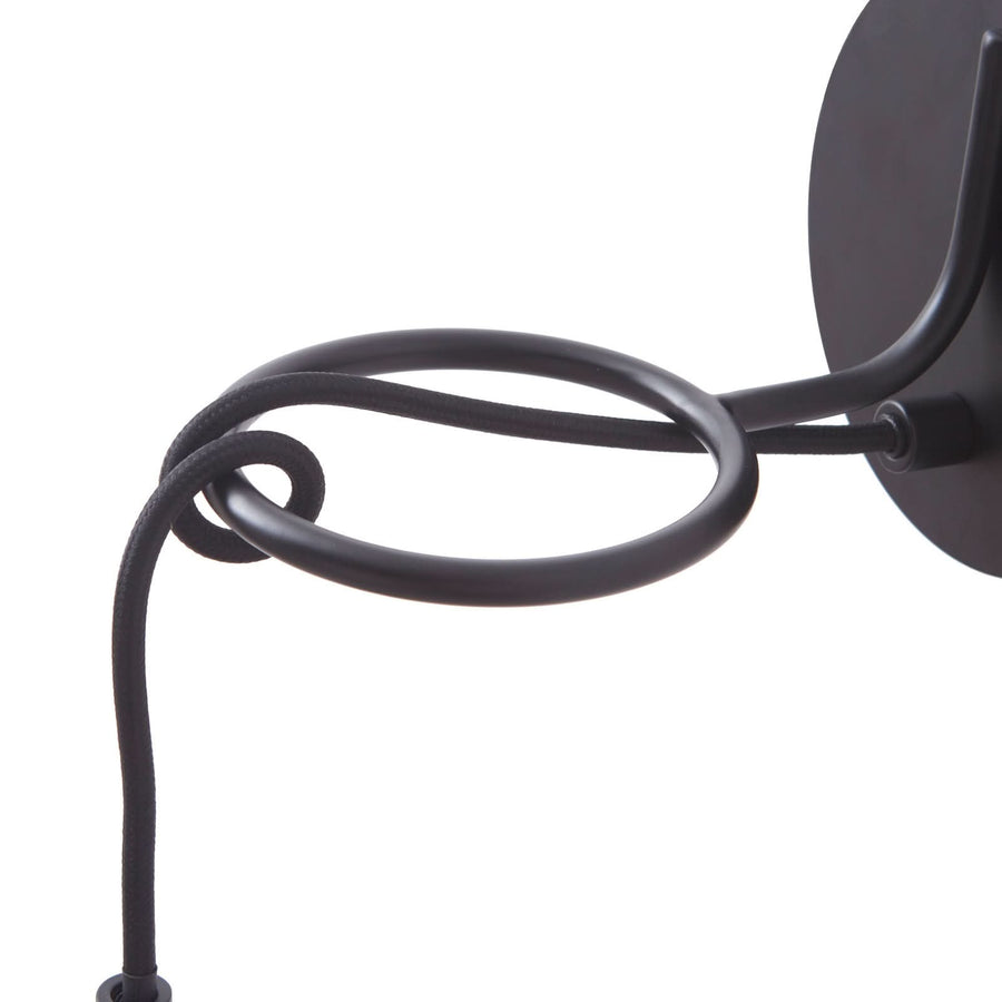 Applique murale Elira en métal, noir, Ø 10 cm