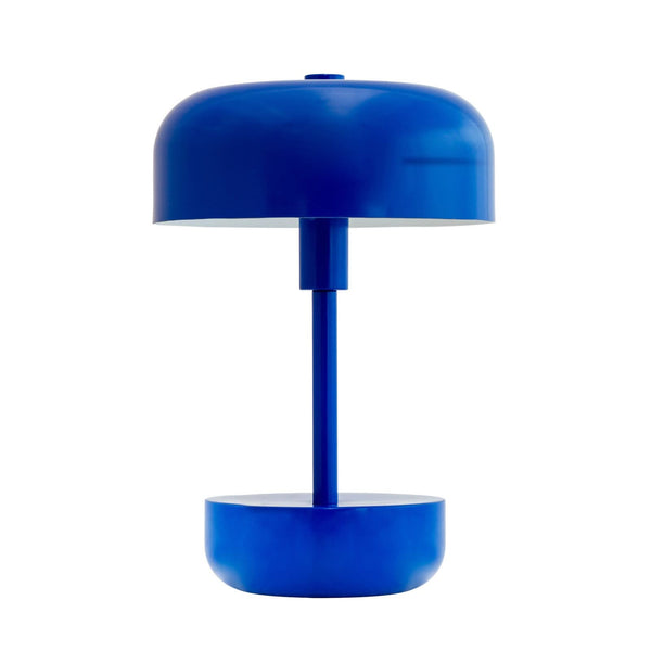 Lampe à poser d'extérieur LED rechargeable Haipot en métal, bleu, Ø 17 cm, IP44