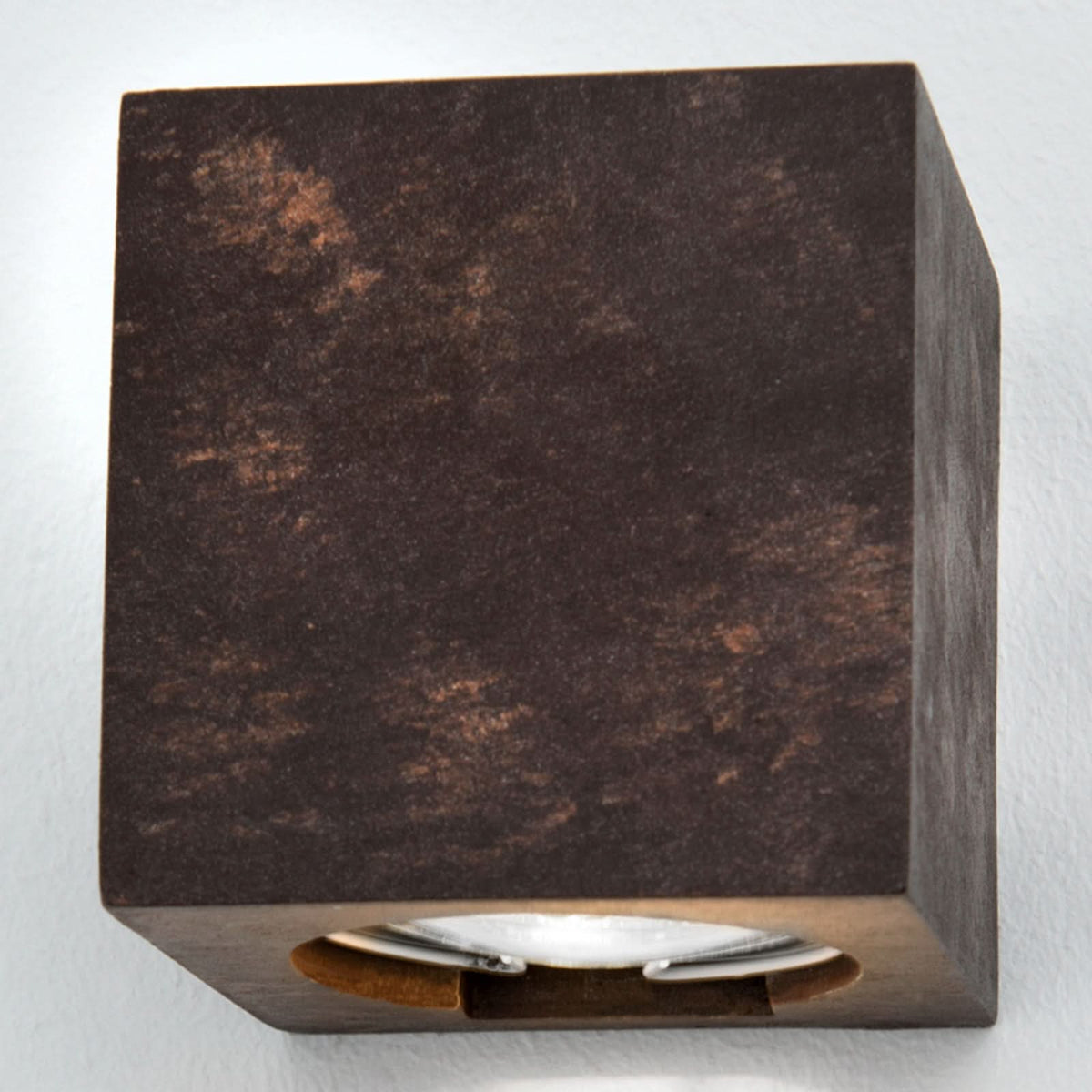 Applique murale Cube en céramique, rouille, hauteur 7,5 cm